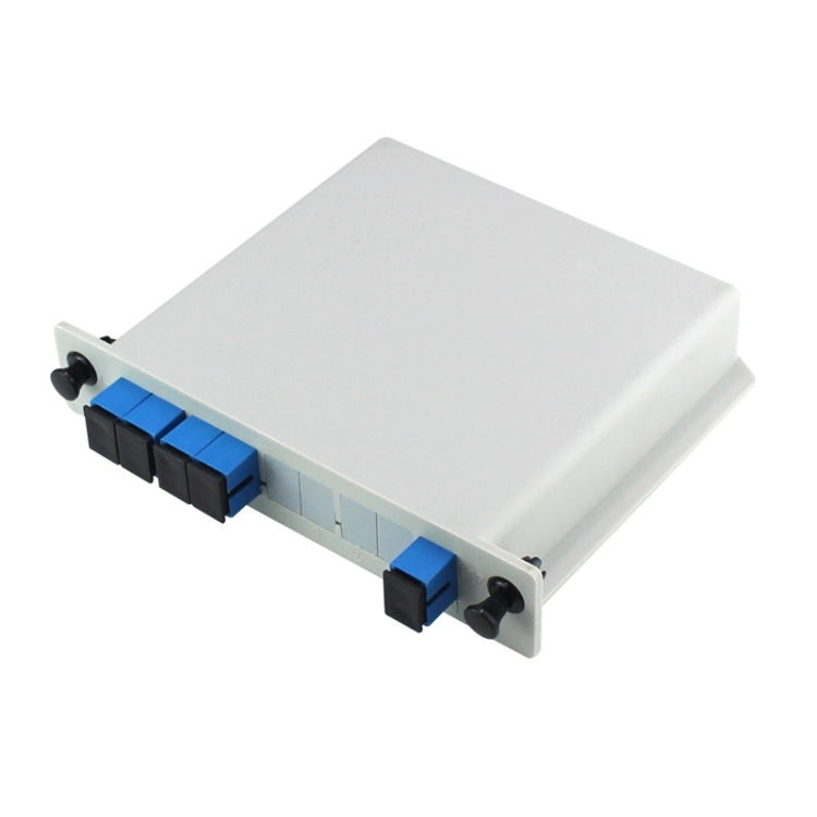 Splitter ottico PLC plug-in 4 in 1 Splitter in fibra ottica di grado portante porta SC, 4 In 1 Plug-in PLC Optical Splitter Splitter ottico PLC plug-in 4 in 1 Splitter in fibra ottica di grado portante porta SC, 4 In 1 Plug-in PLC Optical Splitter
